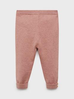 Mango Kids' Pluto Knitted Leggings - view 2, Pink