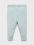 Mango Kids' Pluto Knitted Leggings, Green