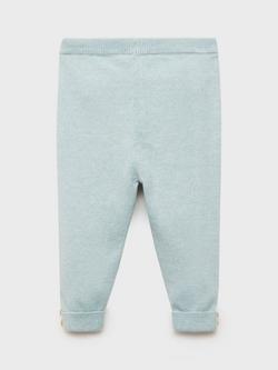 Mango Kids' Pluto Knitted Leggings - view 2, Green