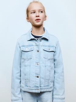 Mango Kids' Allegra Denim Jacket, Open Blue