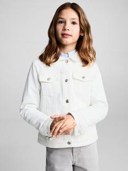 Mango Kids' Allegra Denim Jacket, White
