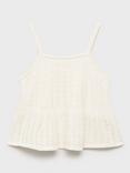 Mango Kids' Olivia Openwork Knit Top, Natural White