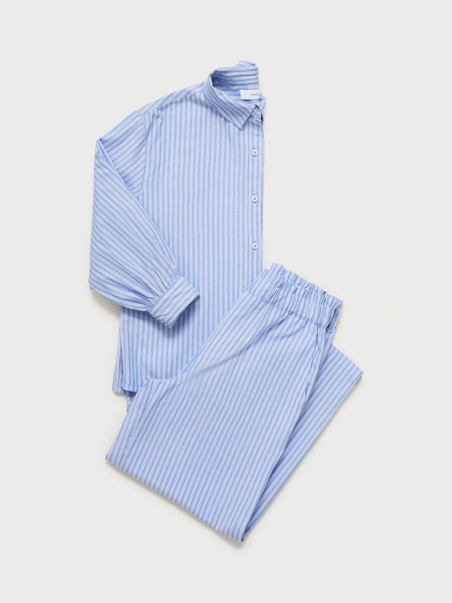 Product image 4 of 4, which shows Mango Kids' Patricia Stripe Shirt, Medium Blue, 9 years