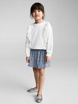 Mango Kids' Bloom Skirt, Blue/Multi - view 2, Blue/Multi