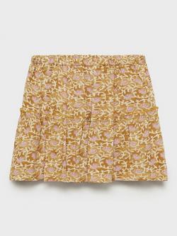 Mango Kids' Lourdes Skirt, Dark Yellow, Dark Yellow