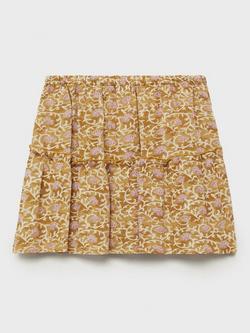 Mango Kids' Lourdes Skirt, Dark Yellow - view 2, Dark Yellow