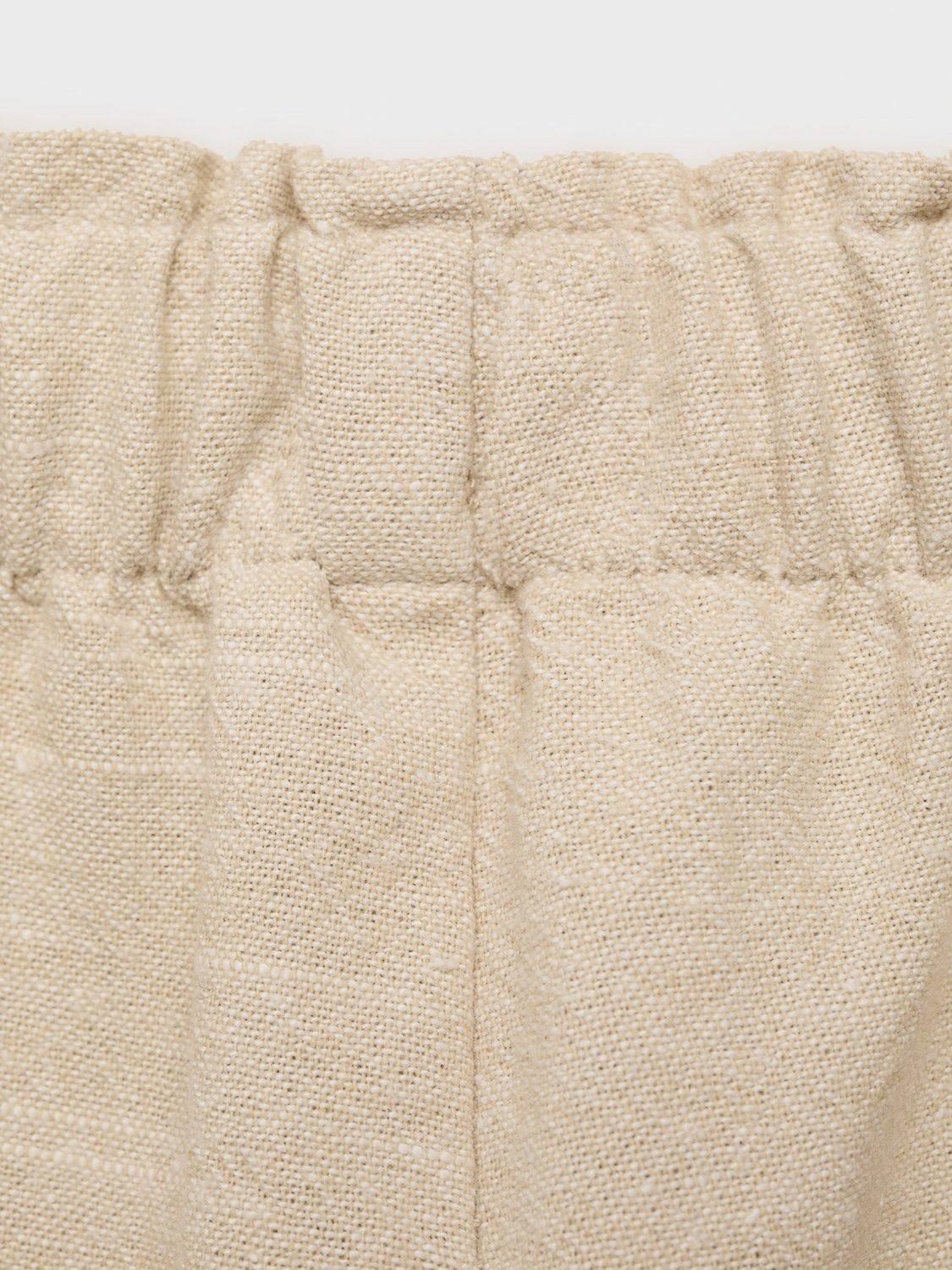 Product image 5 of 6, which shows Mango Kids' Panna Cotton Trousers, Light Pastel Grey, 11-12 years
