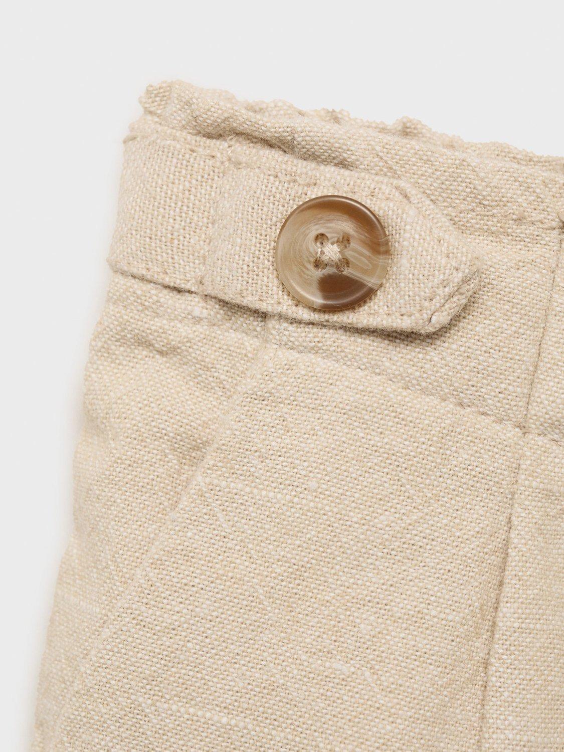 Product image 6 of 6, which shows Mango Kids' Panna Cotton Trousers, Light Pastel Grey, 11-12 years