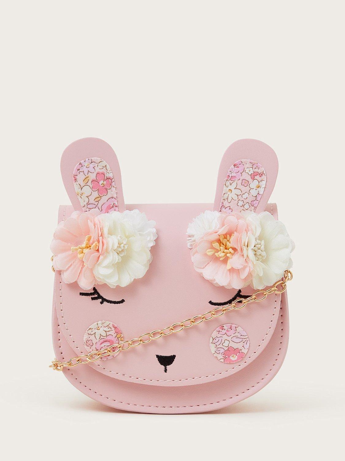 Monsoon Kids' Flower Bunny Bag, Pink/Multi