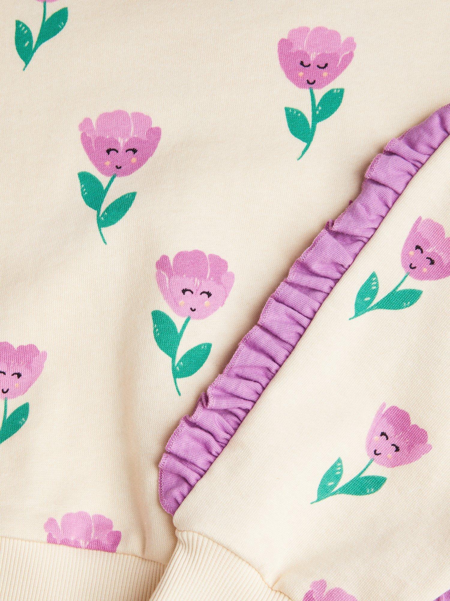Product image 3 of 3, which shows Monsoon Kids' Tulip Cotton Sweatshirt, Pink, 7-8 years