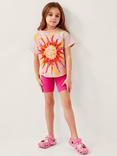 Monsoon Kids' Sun Ray T-Shirt & Shorts Set, Pink