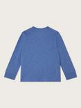 Monsoon Kids' Rhino Print Long Sleeve T-Shirt, Blue