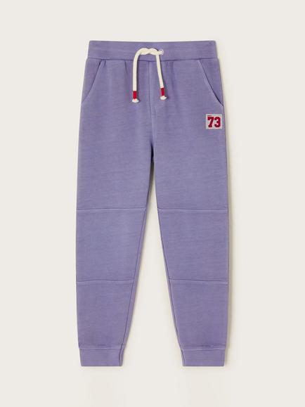 Monsoon Kids' Washed Cotton Jersey Joggers, Blue, Blue