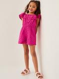 Monsoon Kids' Ruffle Broderie Playsuit
