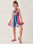 Monsoon Kids' Stripe Strappy Playsuit, Multi