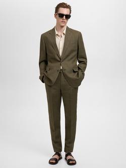 Mango Amalfi Linen Blazer - view 2, Beige