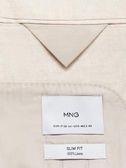 Mango Amalfi Linen Blazer - view 2, Light Beige