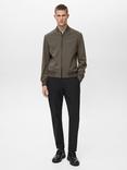 Mango Brenta Bomber Jacket, Mid Green, Mid Green