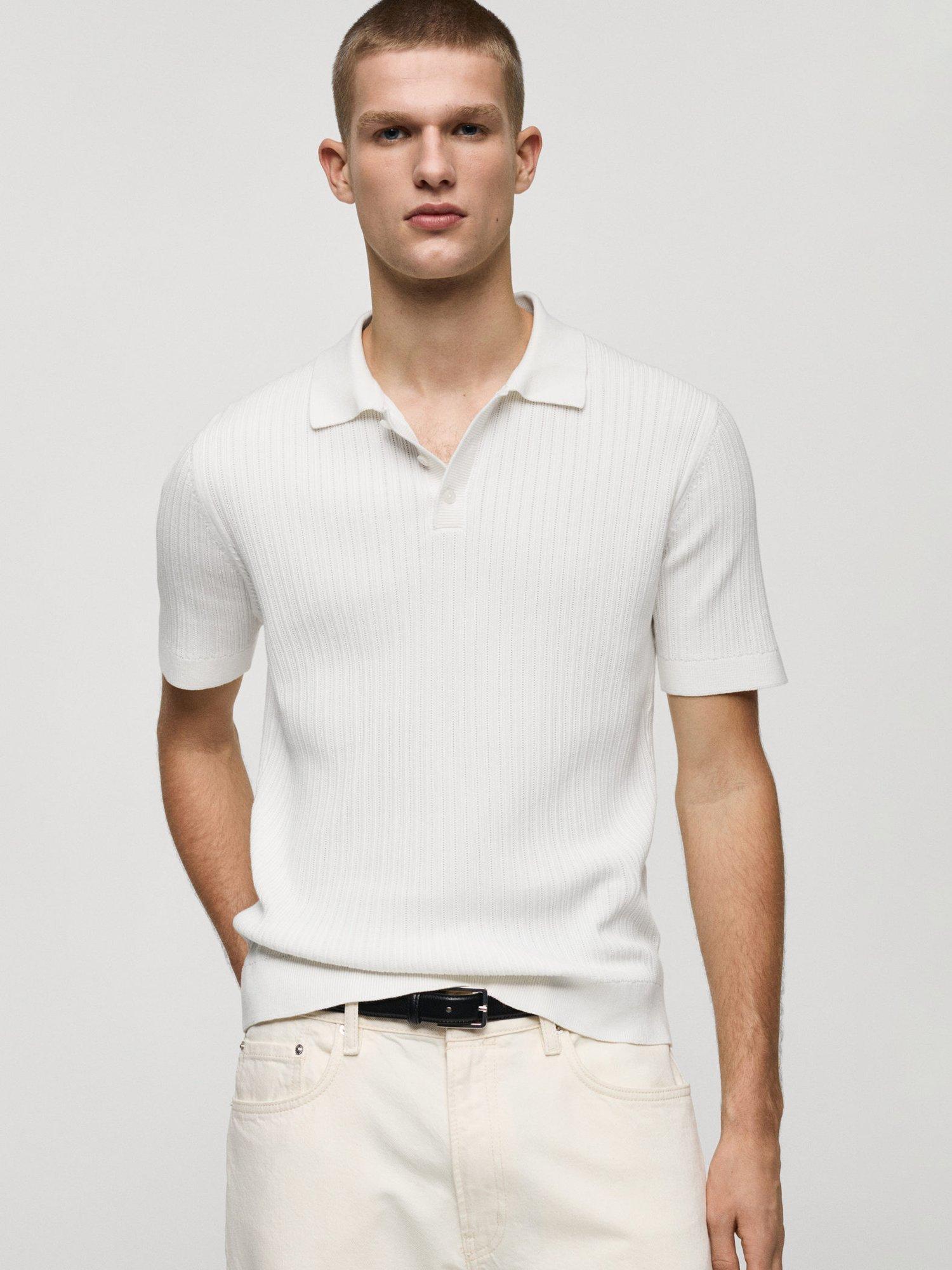 Product image 1 of 8, which shows Mango Angelo Polo Shirt, White, L