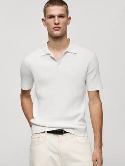 Mango Angelo Polo Shirt, White, White
