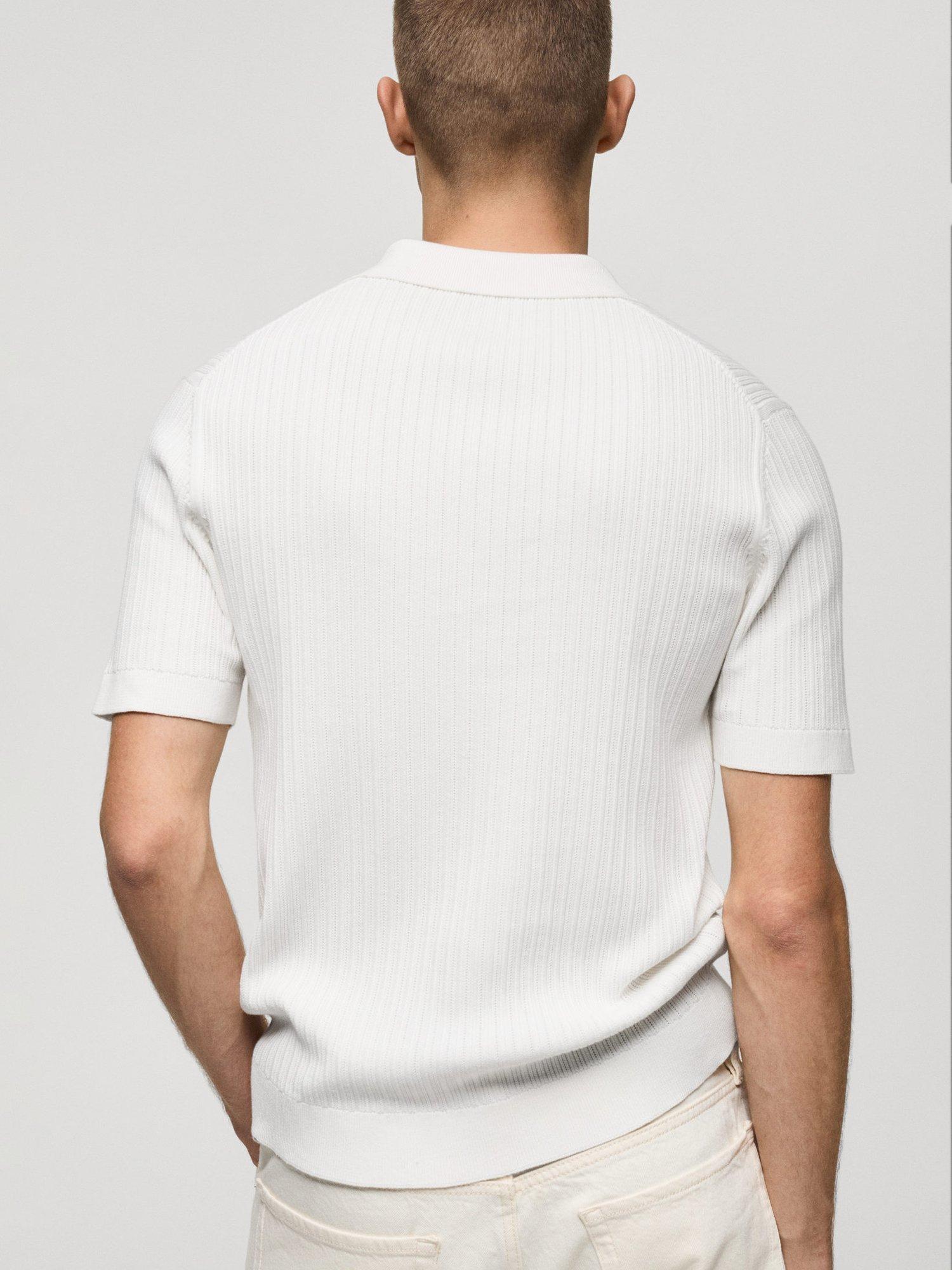 Product image 4 of 8, which shows Mango Angelo Polo Shirt, White, L