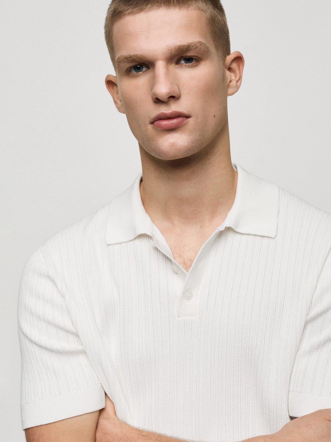 Product image 6 of 8, which shows Mango Angelo Polo Shirt, White, L