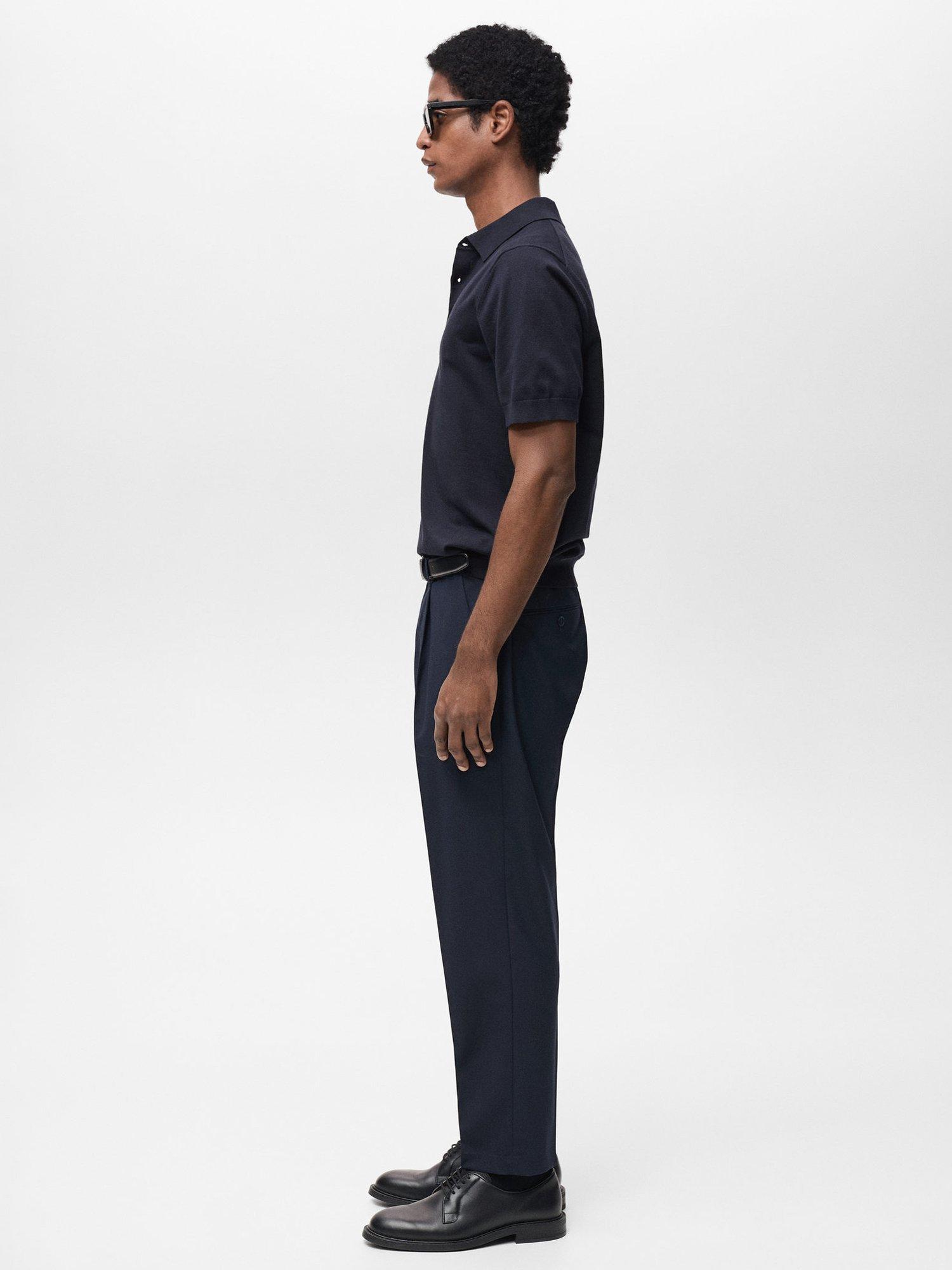 Product image 6 of 7, which shows Mango Arraona Cotton Polo Shirt, Dark Blue, S