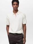 Mango Arraona Cotton Polo Shirt, Natural White, Natural White