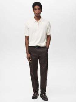Mango Arraona Cotton Polo Shirt, Natural White - view 2, Natural White