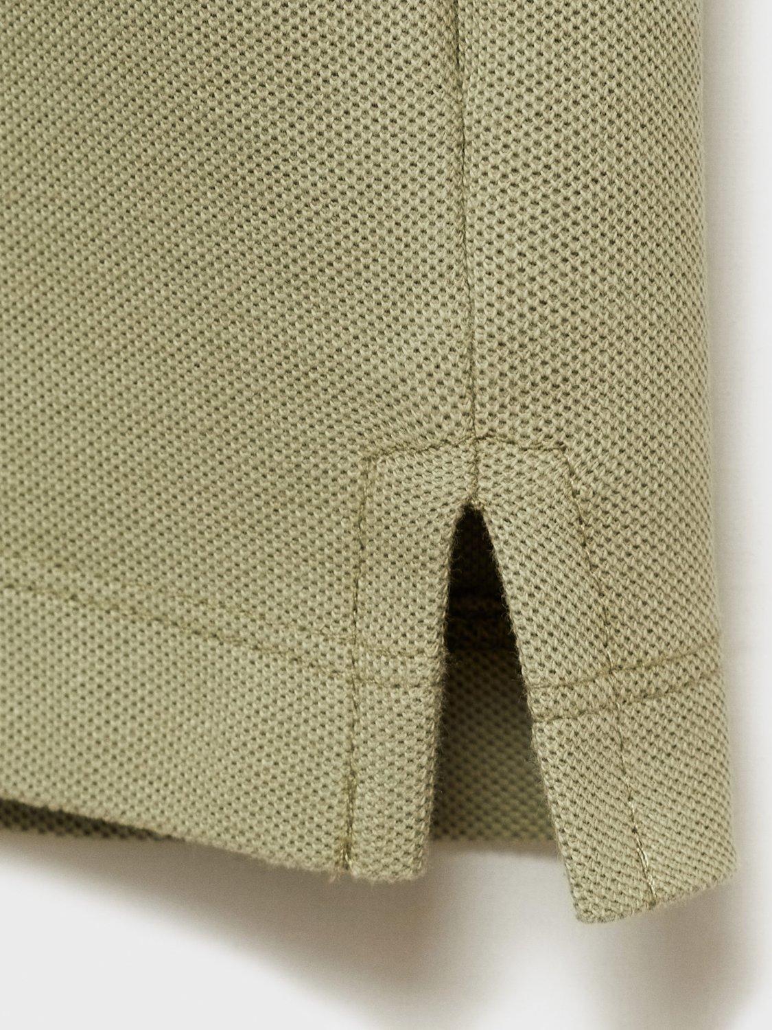 Product image 8 of 8, which shows Mango Rea Cotton Pique Polo Shirt, Beige, L