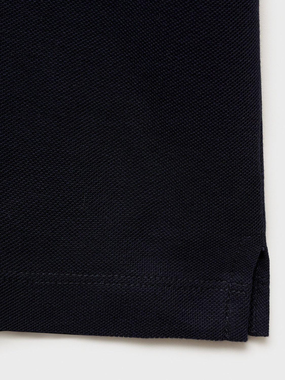 Product image 5 of 8, which shows Mango Rea Regular Fit Polo Shirt, Navy, XS
