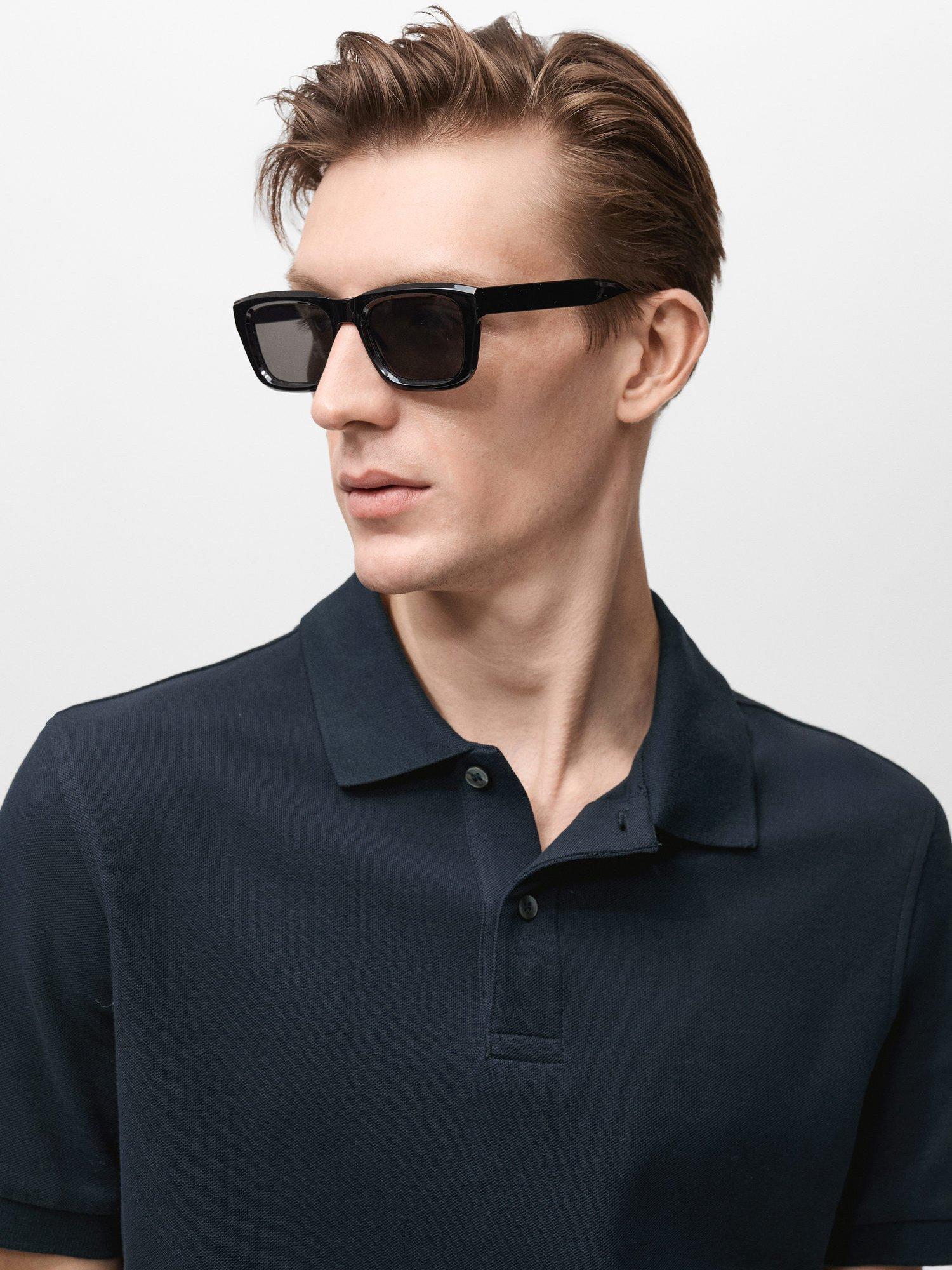 Product image 6 of 8, which shows Mango Rea Regular Fit Polo Shirt, Navy, XS
