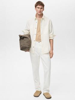 Mango Jay Cotton Blend Relaxed Fit Shirt, Natural White - view 2, Natural White