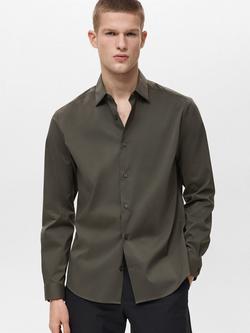 Mango Palmar Regular Fit Shirt, Mid Green, Mid Green