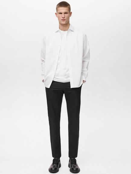 Mango Palmar Cotton Blend Relaxed Fit Shirt, White - view 2, White