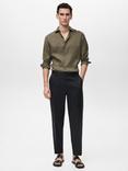 Mango Tucan Linen Slim Fit Shirt, Beige