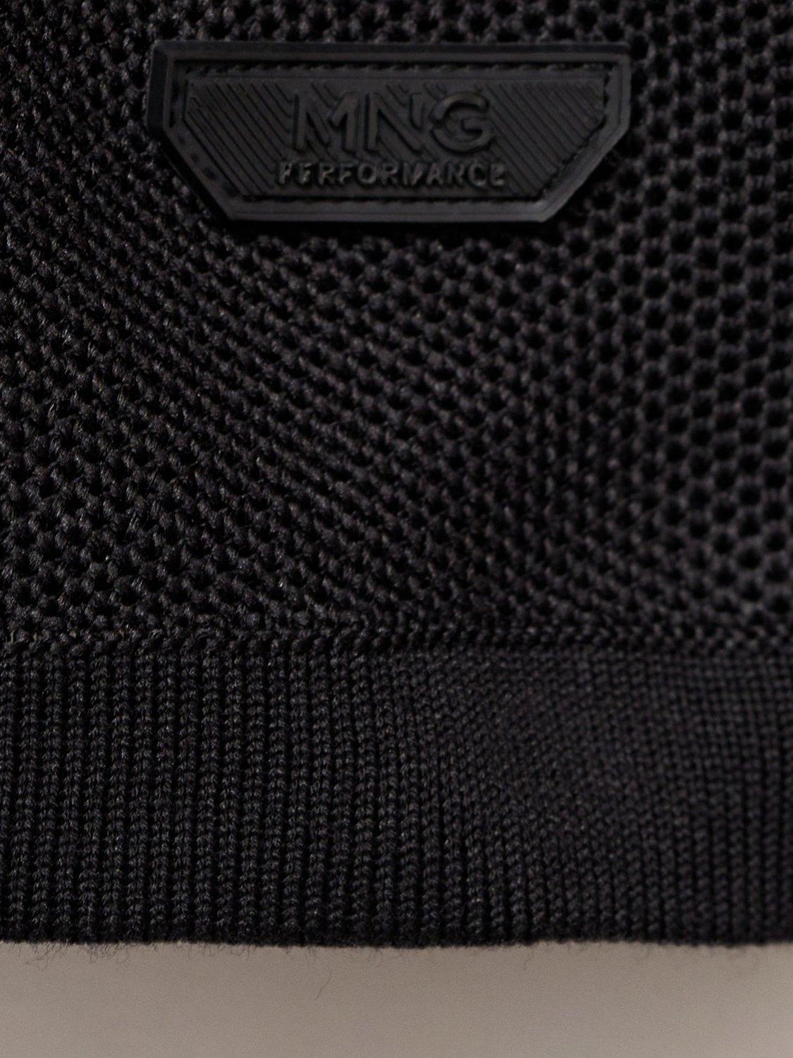 Product image 5 of 8, which shows Mango Anomic Regular Fit Zipped Polo Neck Jumper, Black, L