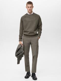 Mango Aosta Regular Fit Crew Neck Sweatshirt - view 2, Medium Green