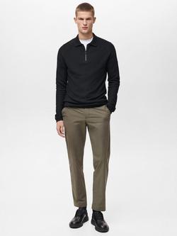 Mango Due Slim Fit Performance Trousers - view 2, Medium Green