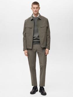 Mango Ozen Cargo Trousers - view 2, Medium Green