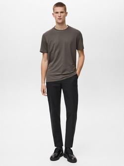 Mango Puglia Slim Fit Crew Neck T-Shirt - view 2, Medium Green