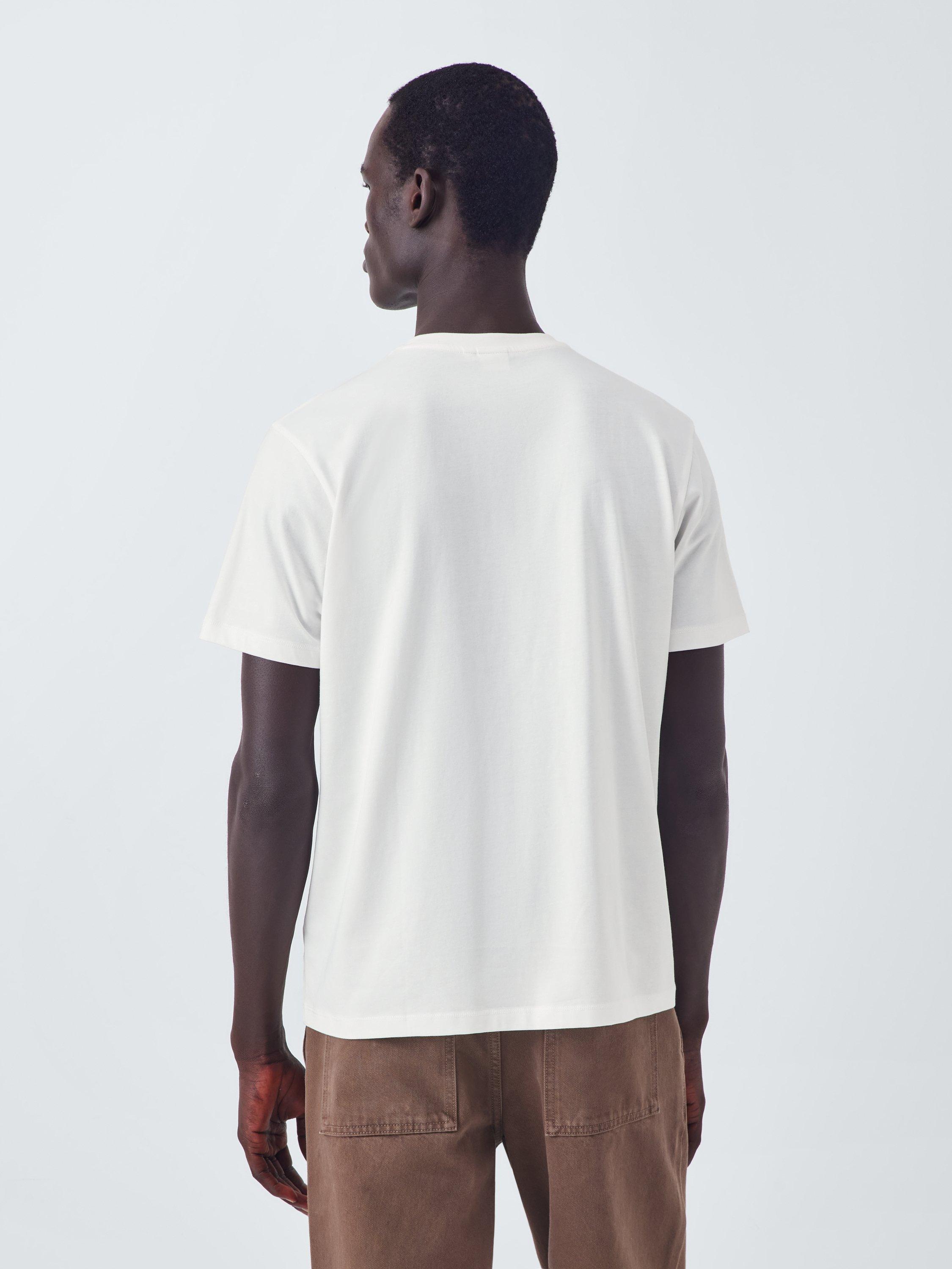 Product image 2 of 6, which shows Kin Cotton Regular Fit Abstract Graphic T-Shirt, Cloud Dancer, S