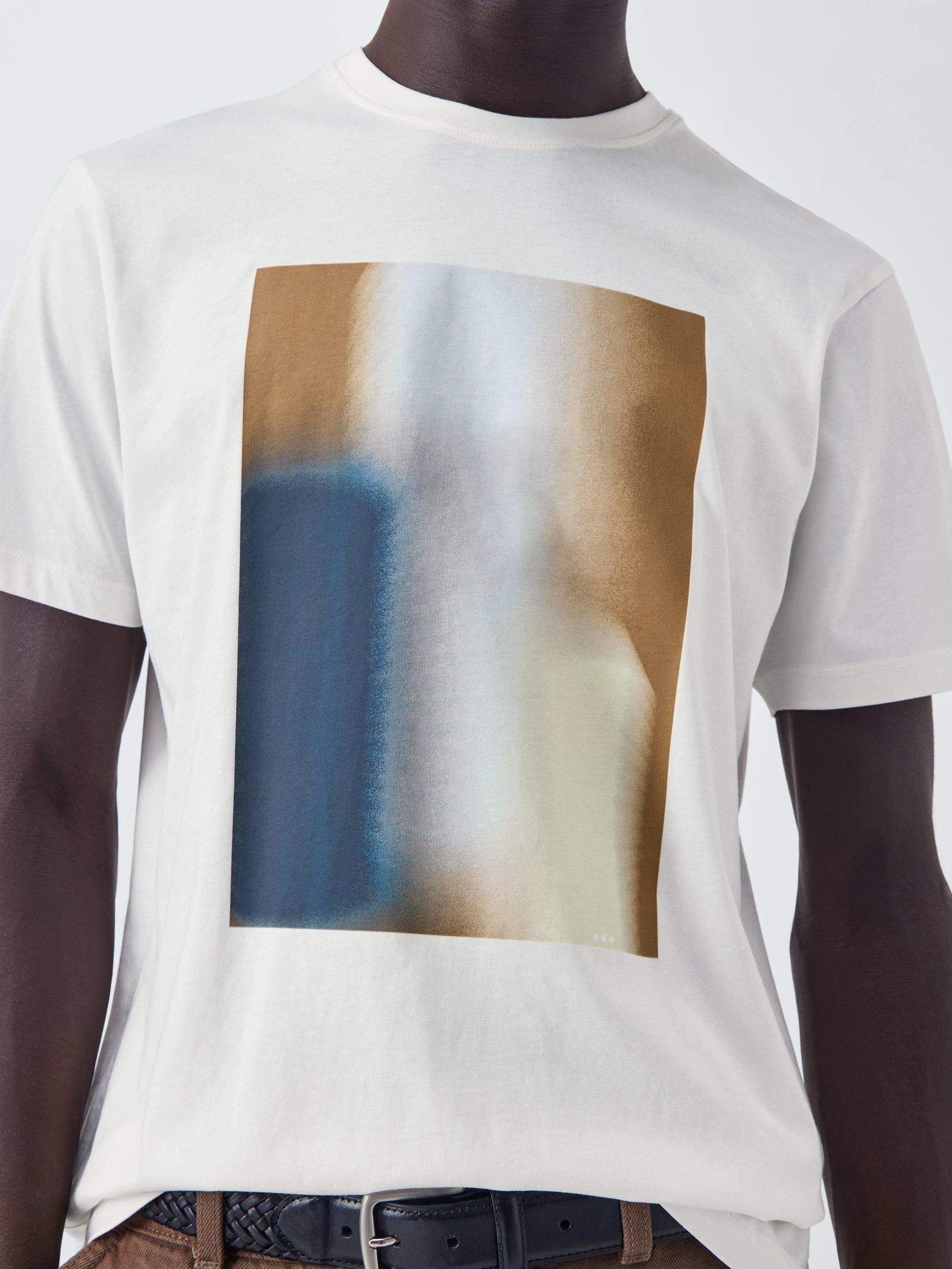 Product image 6 of 6, which shows Kin Cotton Regular Fit Abstract Graphic T-Shirt, Cloud Dancer, S