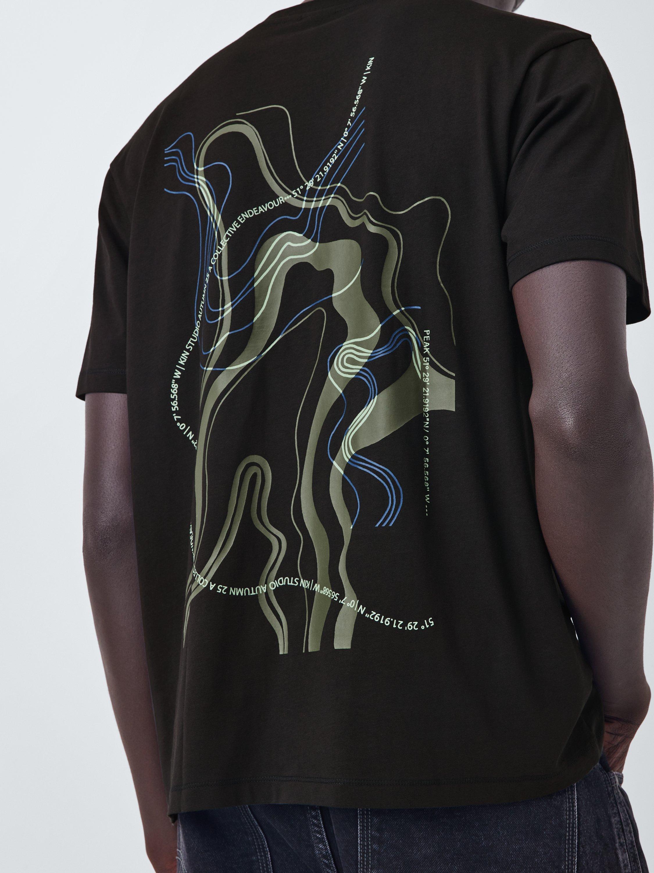 Product image 6 of 6, which shows Kin Typo Short Sleeve T-Shirt, Meteorite, S