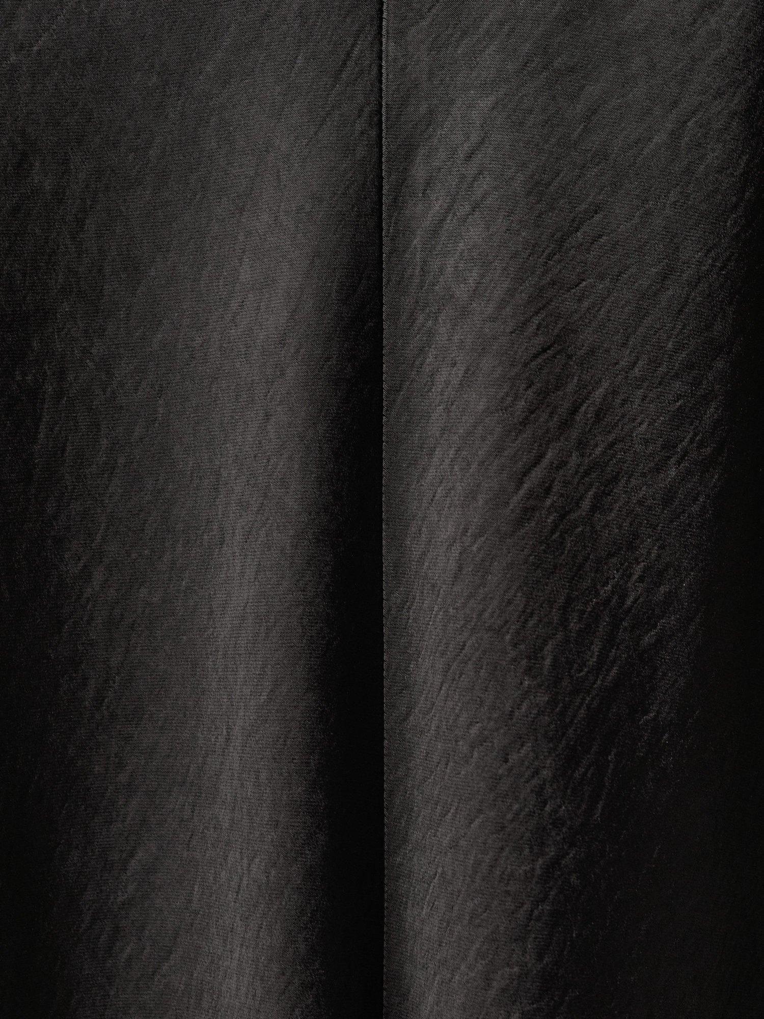 Product image 5 of 7, which shows Mango Olive Satin Dress, Black, 10
