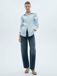 Mango Samara Pure Linen Shirt, Light-pastel Blue, Light-pastel Blue