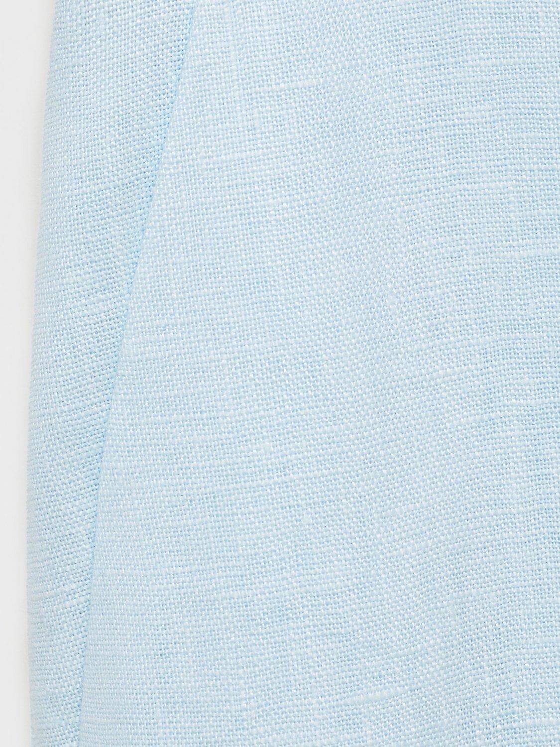 Product image 5 of 8, which shows Mango Boreli Straight Fit Linen Trousers, Pastel Blue, 10