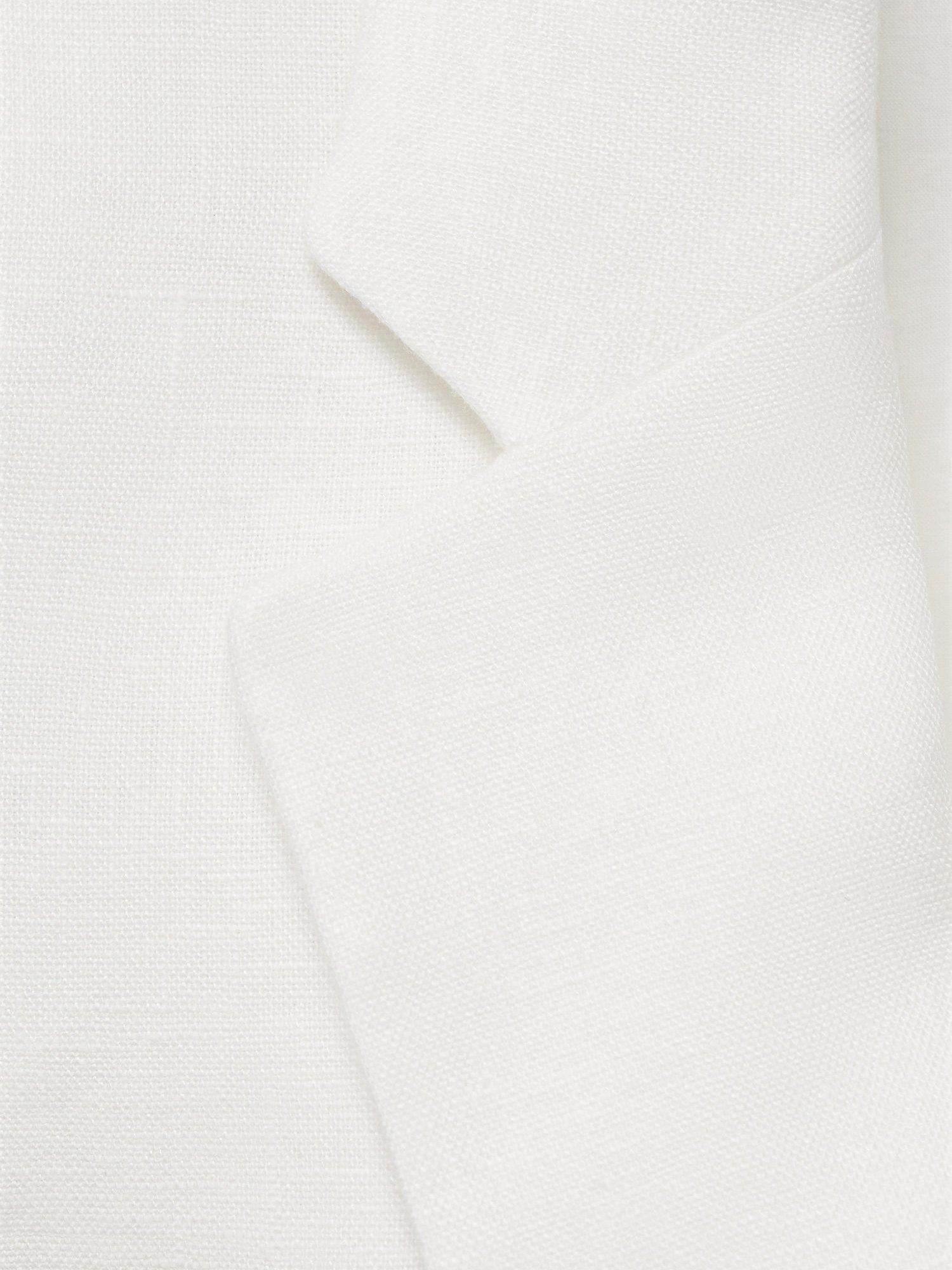 Product image 5 of 7, which shows Mango Boreli Pure Linen Blazer, Natural White, 10