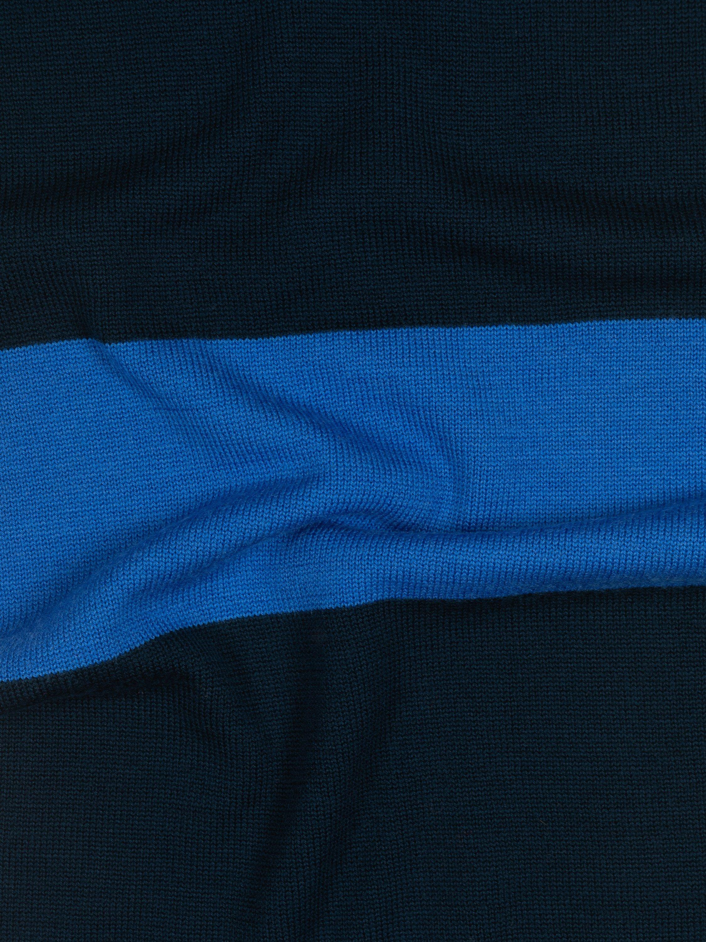 Product image 4 of 4, which shows John Smedley Merino Wool Stripe Scarf, Orion Green/Jay Blue