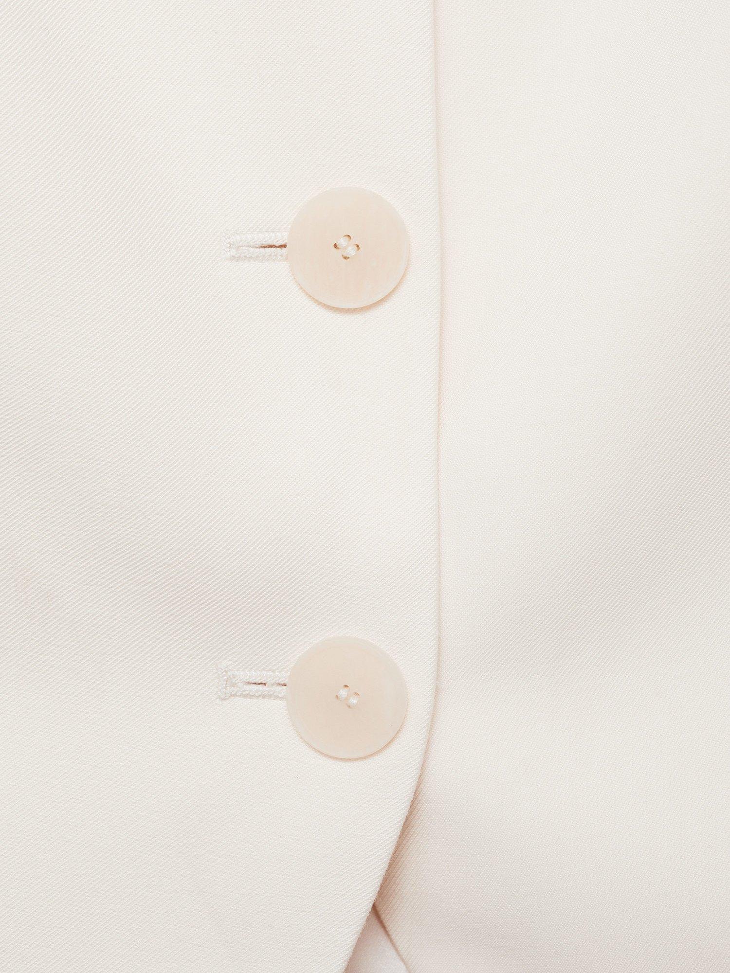 Product image 7 of 7, which shows Mango Tempo Waistcoat Top, Light Beige, XXL